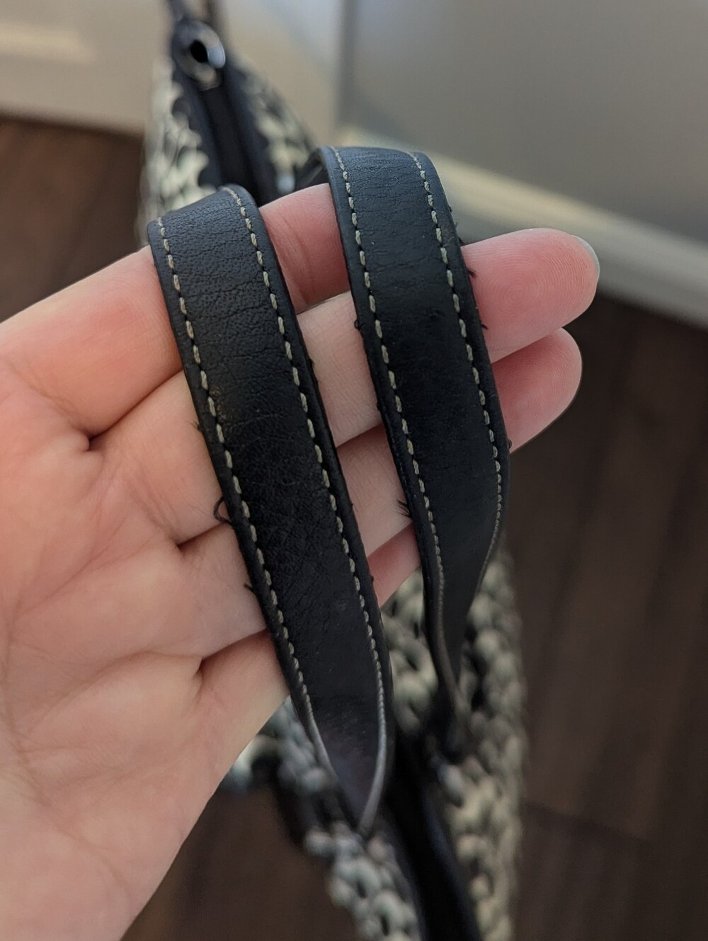 Coach Black and Cream Patterned Tote - Picture 7 of 9